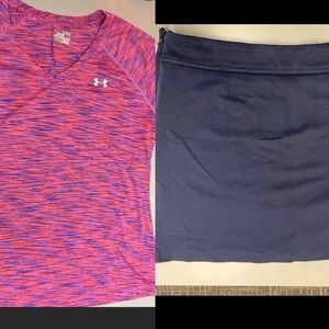 Womens golf outfit!Greg Norman Golf skort and Under Armour top great condition!